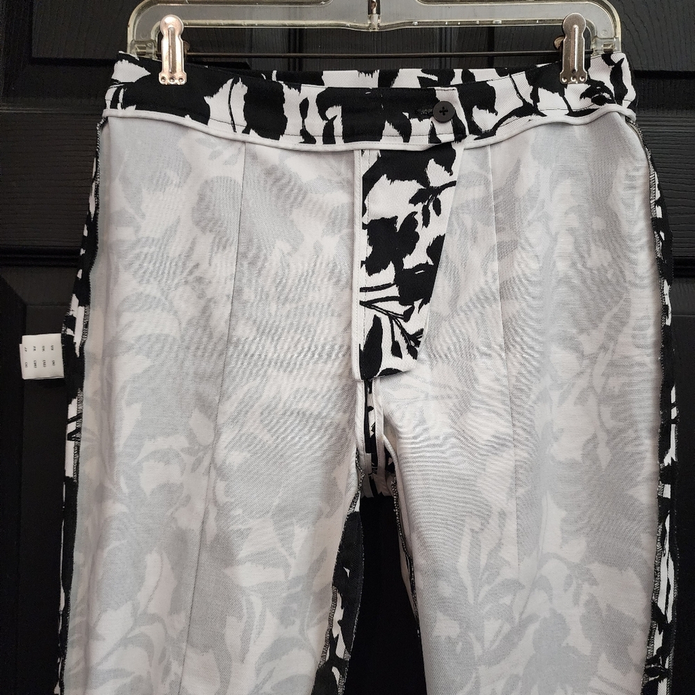 Adam Lippes Printed Cotton-Blend Straight Leg Flared Pants Work Wear Quit Luxury - Picture 15 of 16